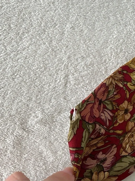 Vintage Christian Dior Monsieur 100% Silk Red Gold Floral Men's Tie - READ - Picture 5 of 5